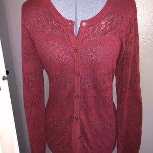 Maroon cardigan